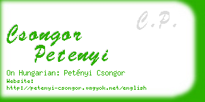 csongor petenyi business card